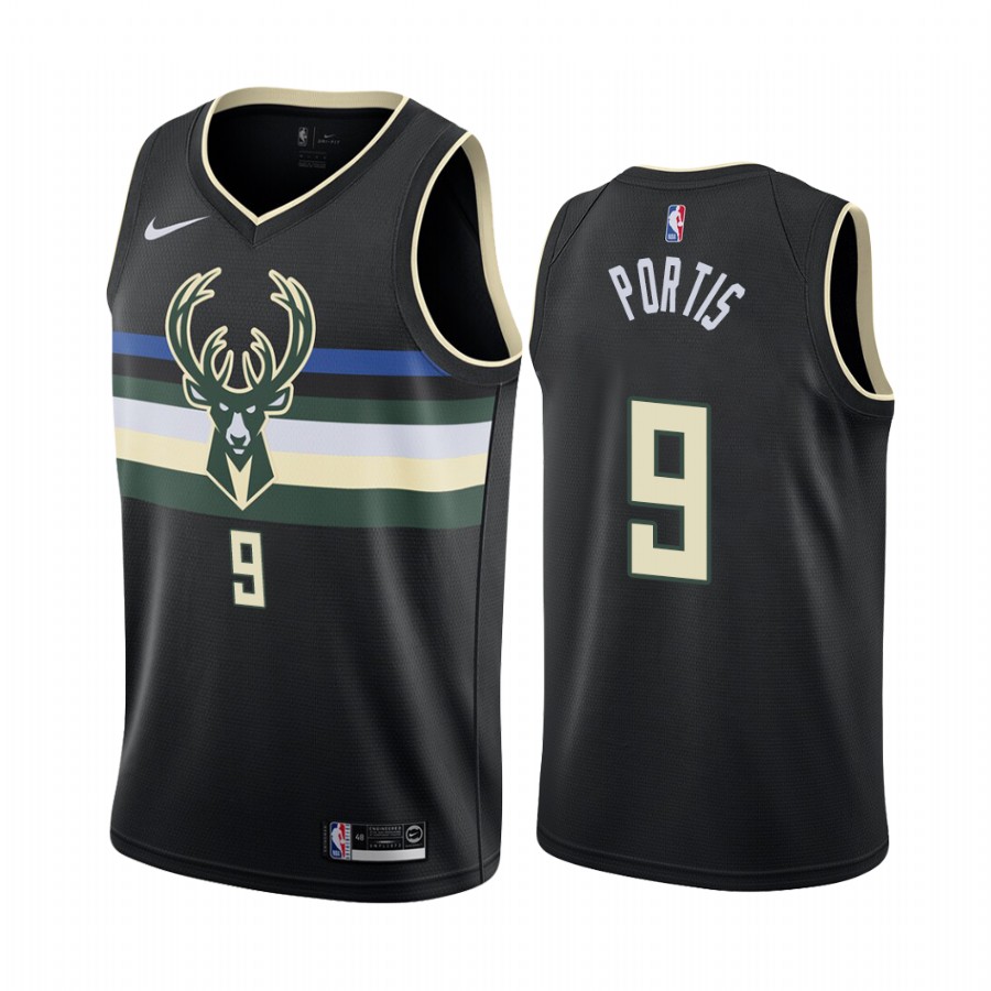 Bobby Portis Milwaukee Bucks 2020-21 Black Statement Jersey 2020 Trade