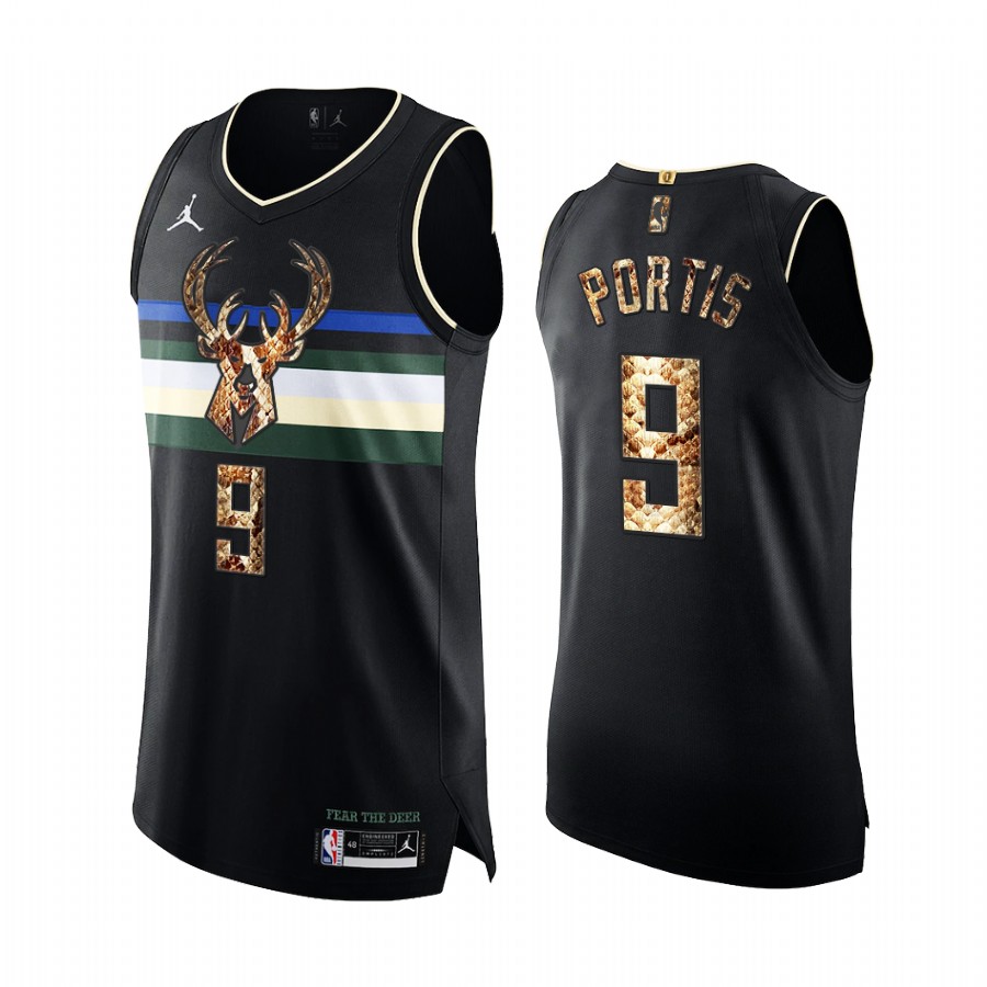 Bobby Portis Milwaukee Bucks Black Python Skin Jersey 2021 Exclusive Edition