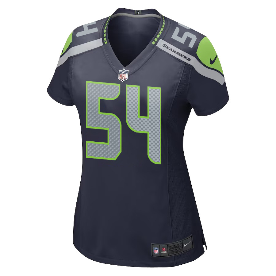 Bobby Wagner 54 Seattle Seahawks Women Game Stitched Jersey – College Navy