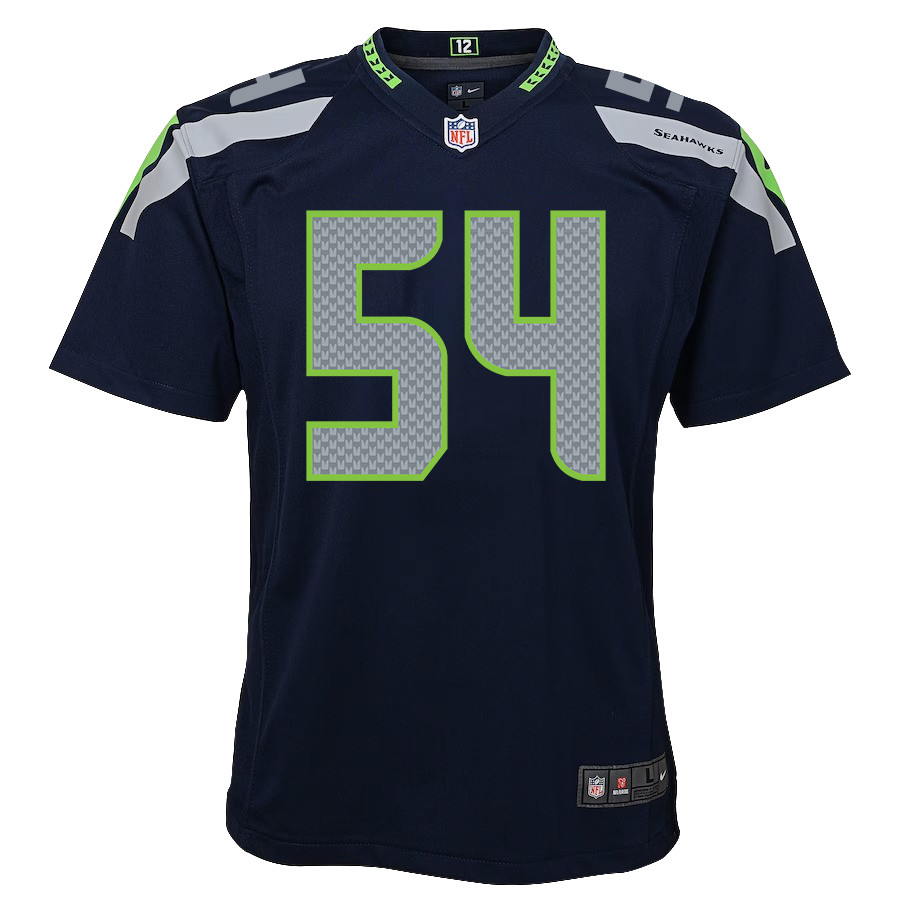 Bobby Wagner 54 Seattle Seahawks Youth Game Stitched Jersey – College Navy