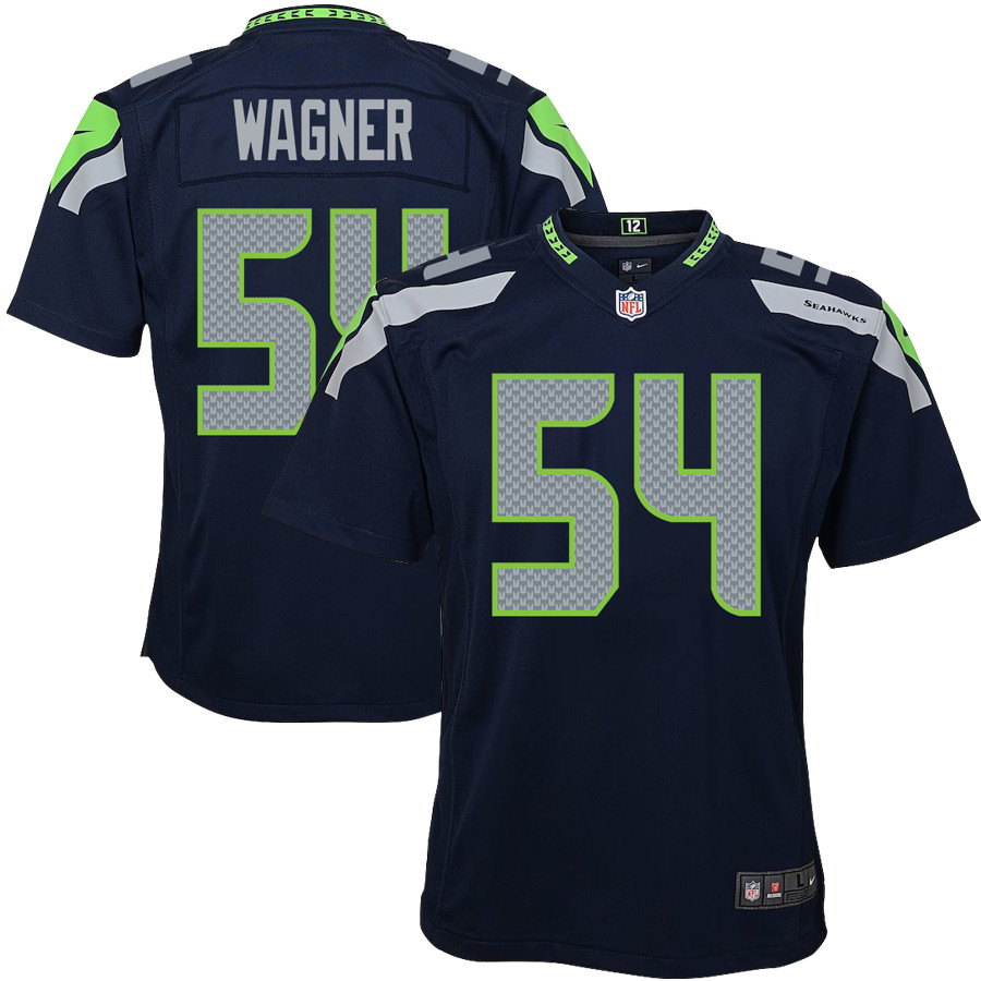 Bobby Wagner 54 Seattle Seahawks Youth Game Stitched Jersey – College Navy