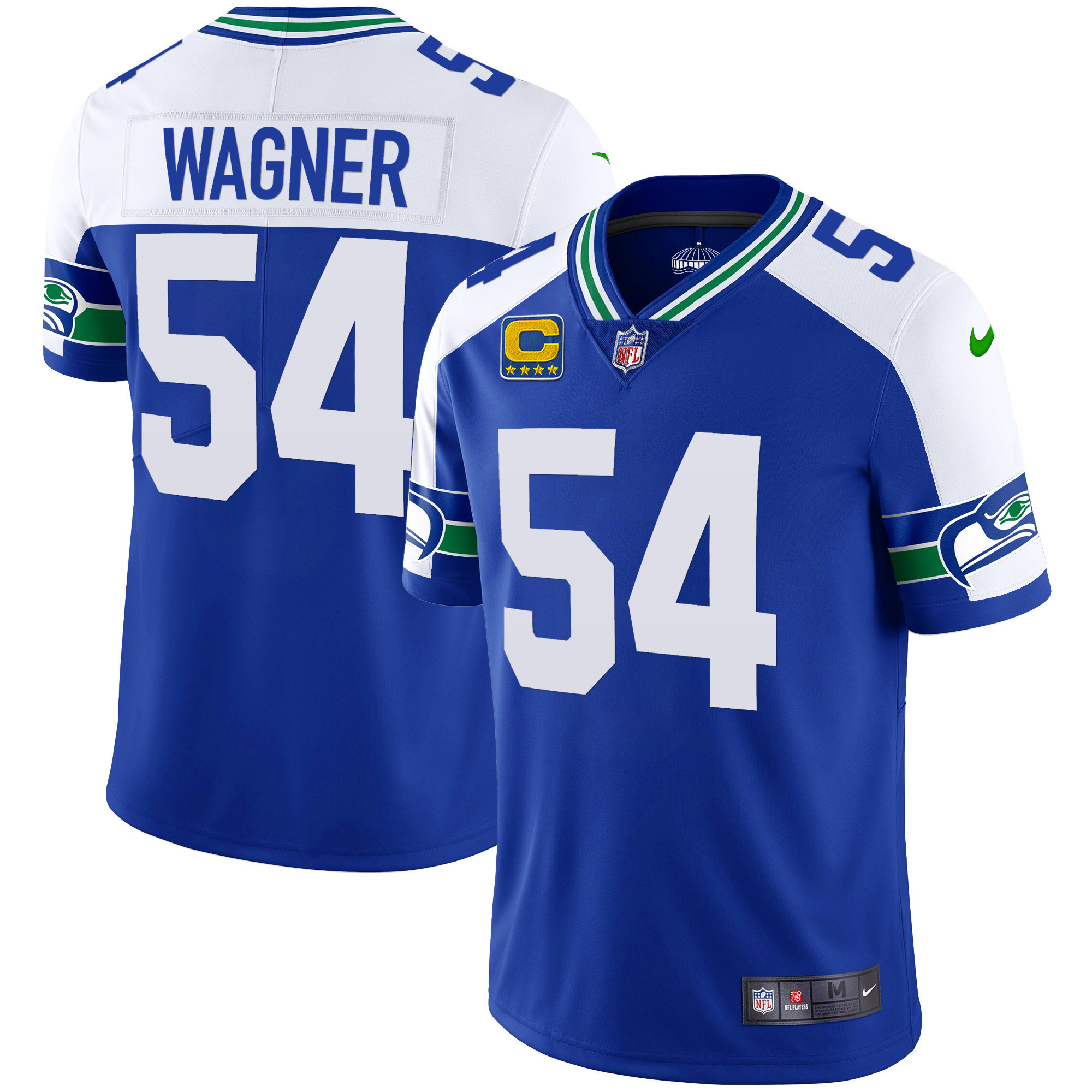 Bobby Wagner Men's Seattle Seahawks Throwback & Gold Alternate Jersey - All Stitched 