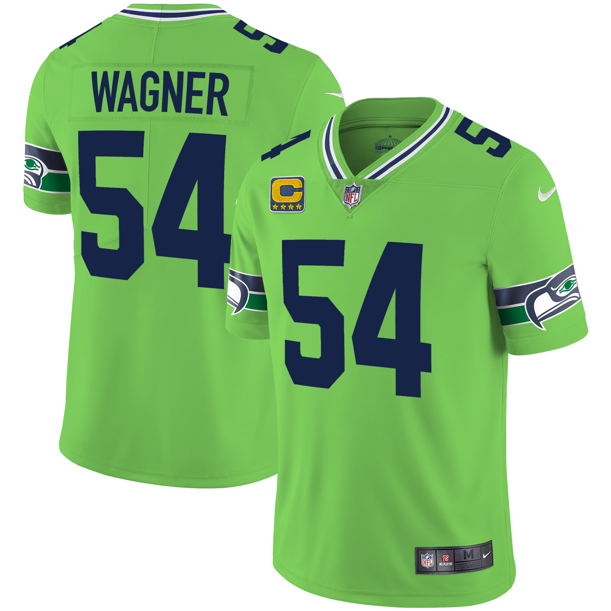 Bobby Wagner Men's Seattle Seahawks Throwback & Gold Green Jersey - All Stitched 