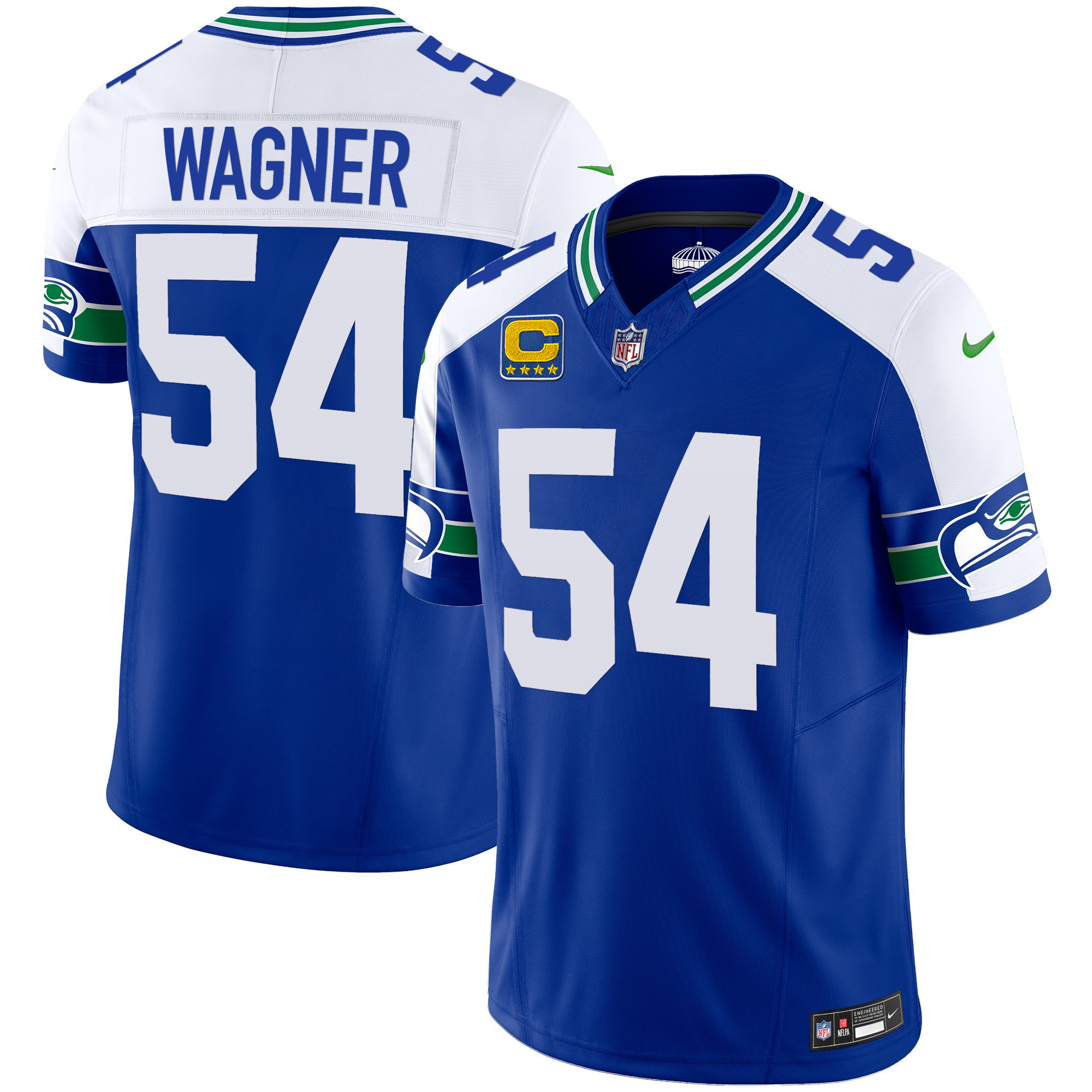 Bobby Wagner Men's Seattle Seahawks Throwback & Gold Vapor Limited Alternate Jersey - All Stitched 