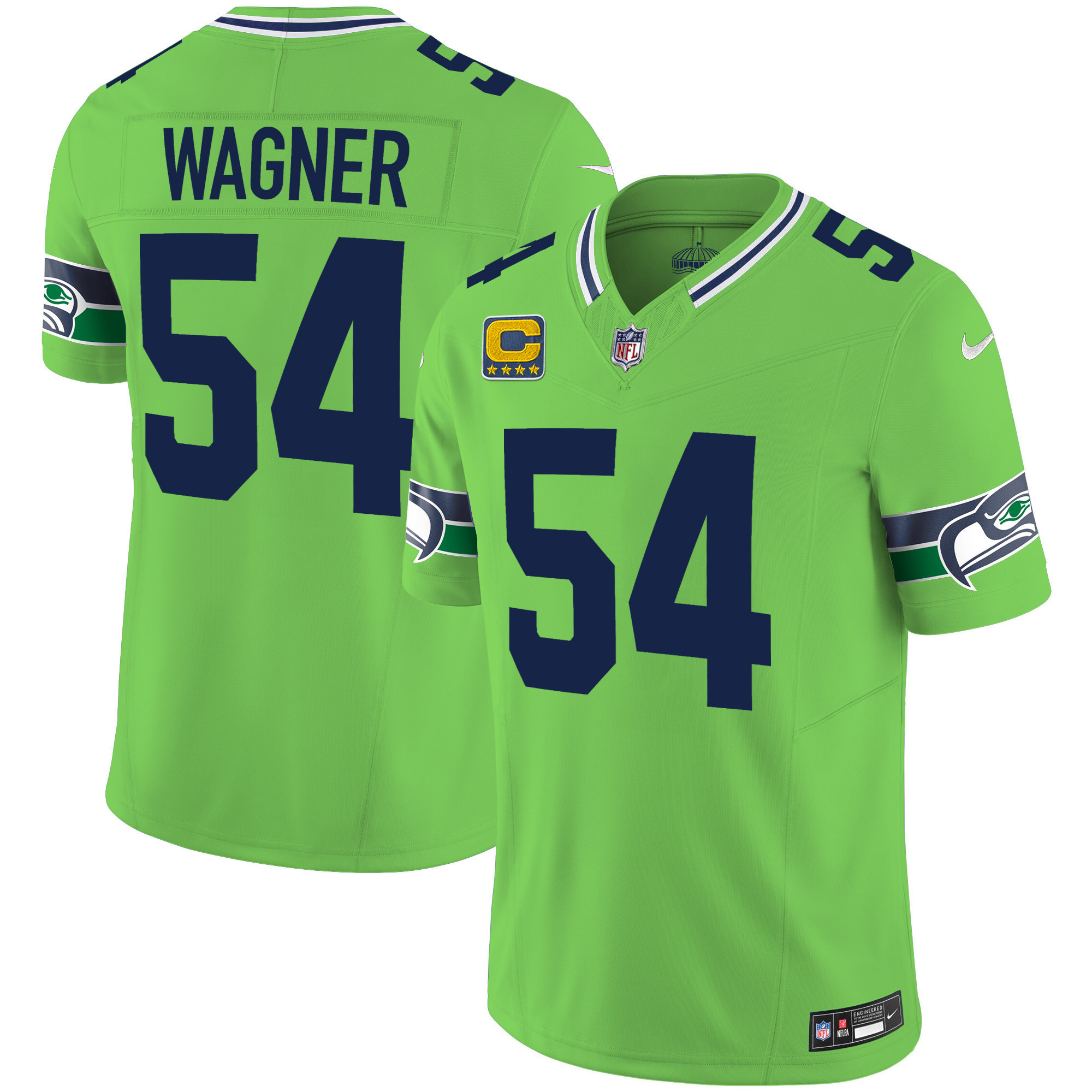 Bobby Wagner Men's Seattle Seahawks Throwback & Gold Vapor Limited Green Jersey - All Stitched 