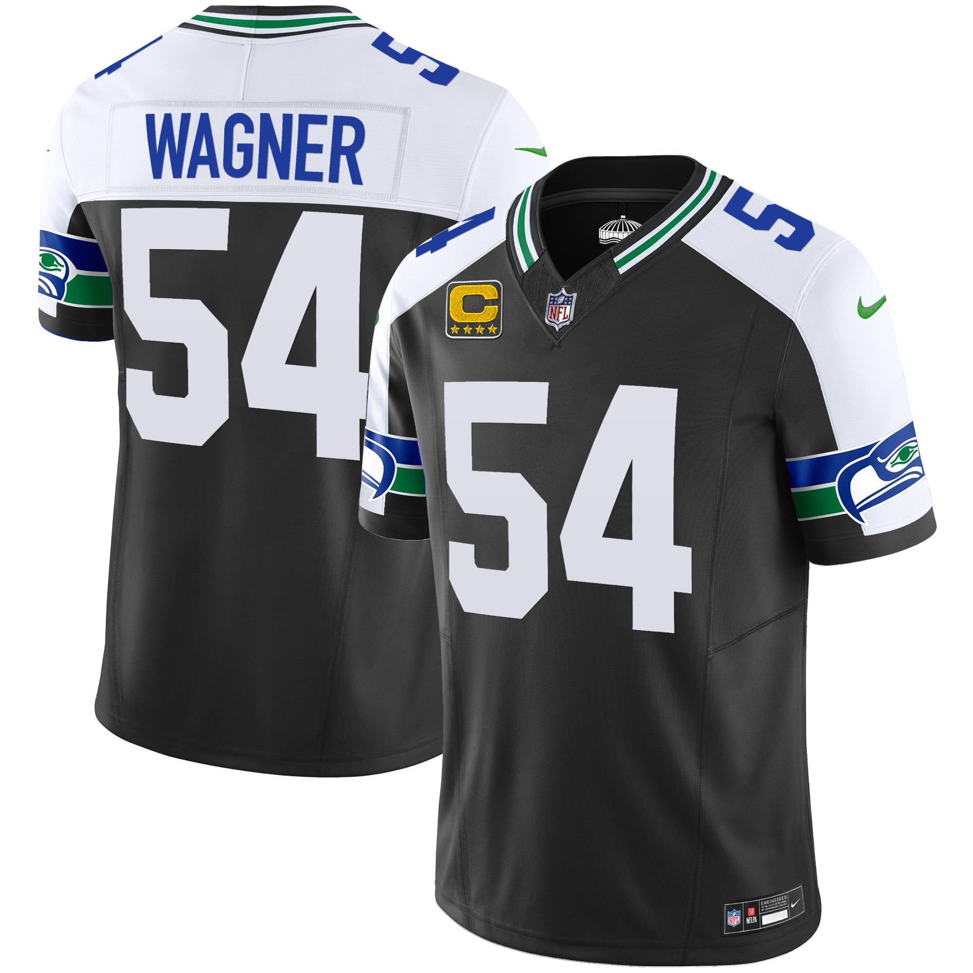 Bobby Wagner Men's Seattle Seahawks Throwback Vapor Limited Black Alternate Jersey - All Stitched 