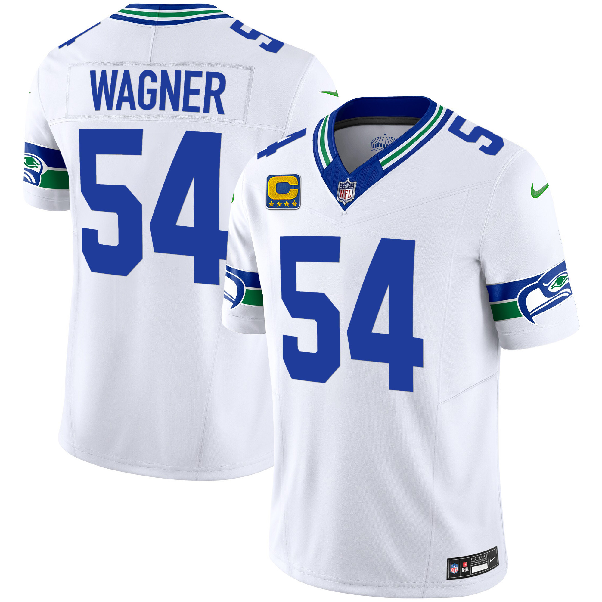 Bobby Wagner Men's Seattle Seahawks Throwback Vapor Limited White Jersey - All Stitched 