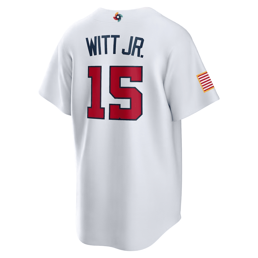 Bobby Witt Jr. 15 USA Baseball 2023 World Baseball Classic Stitched Jersey – White Bobby Witt Jr. 15 USA Baseball 2023 World Baseball Classic Stitched Jersey – White