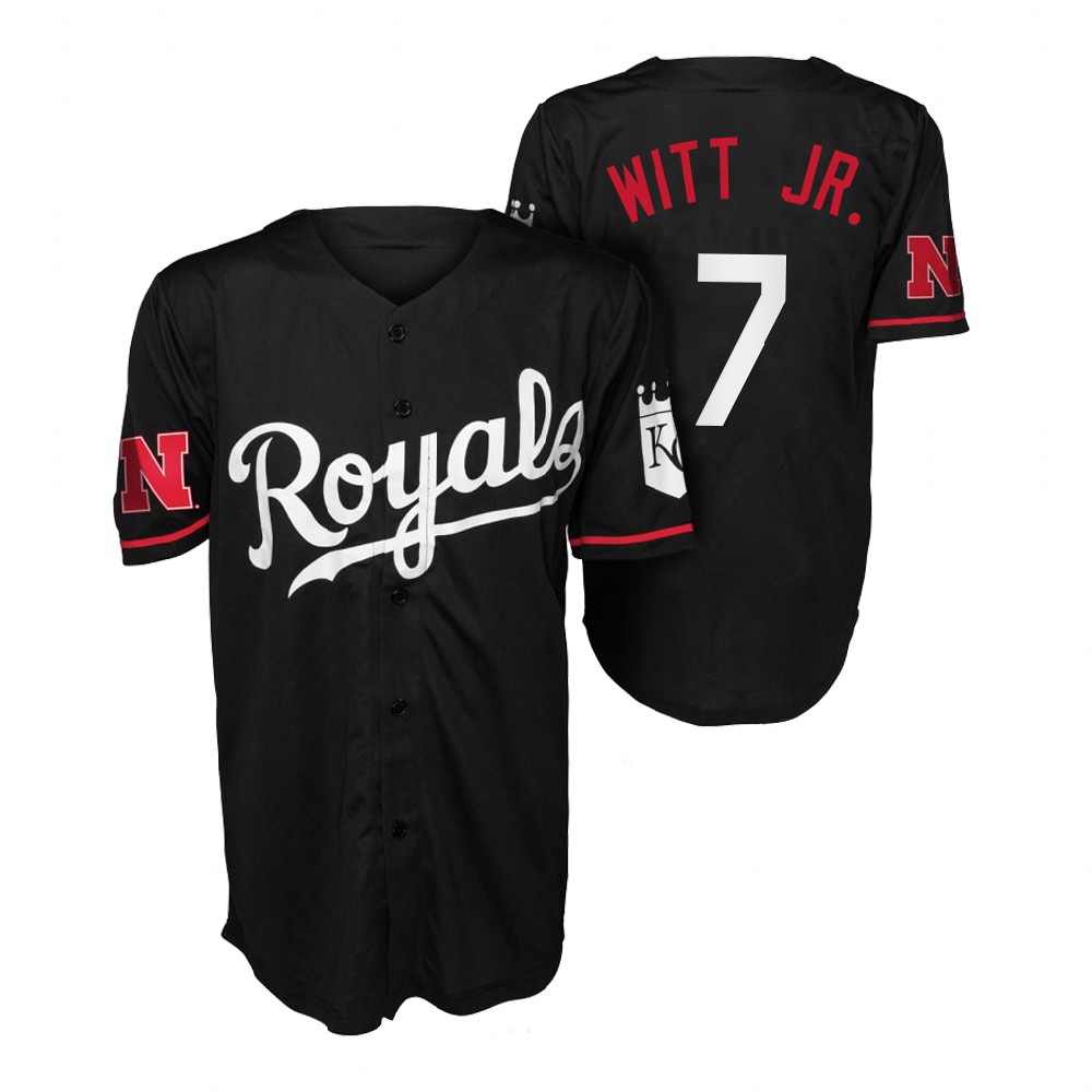 Bobby Witt Jr. Kansas City Royals Huskers Night Jersey – Black