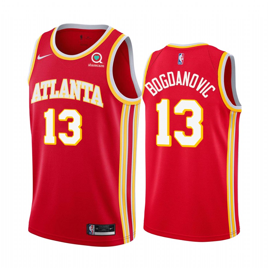 Bogdan Bogdanovic Atlanta Hawks 2020-21 Red Icon Jersey 2020 Trade