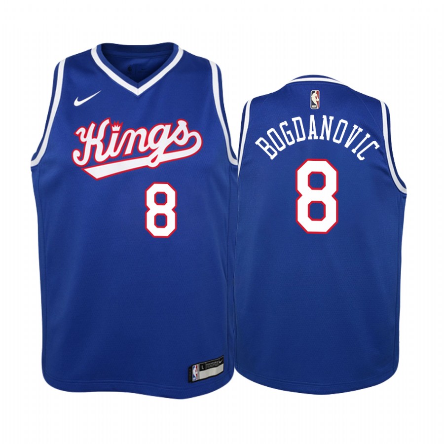 Bogdan Bogdanovic Sacramento Kings Royal Hardwood Classics Jersey – Youth