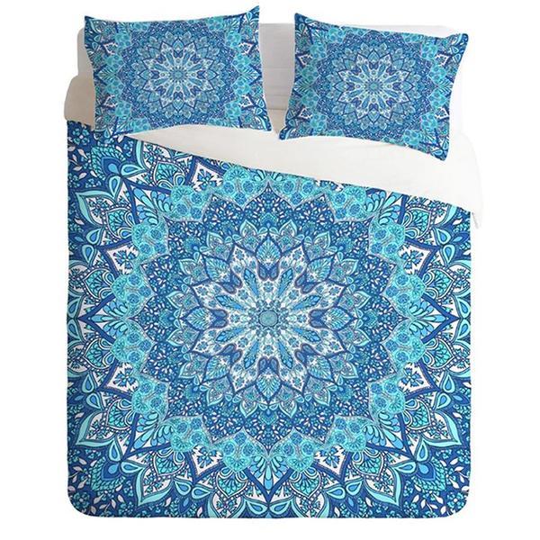 Bohemian Light Blue 3D Customized Duvet Cover Bedding Set