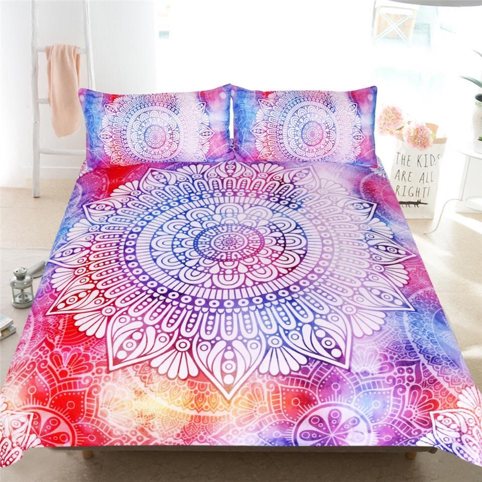Bohemian Mandala Flower 3D Customized Duvet Cover Bedding Set