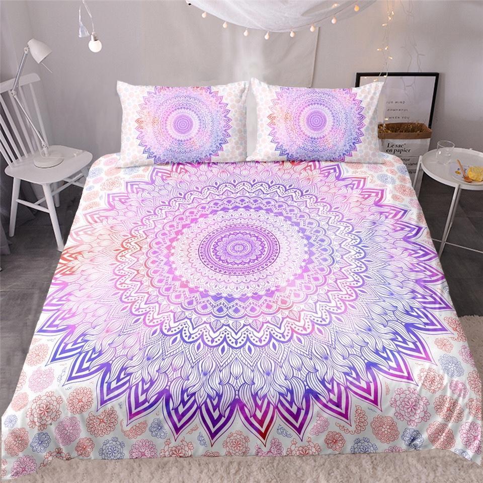 Boho Floral Mandala 3D Customized Duvet Cover Bedding Set