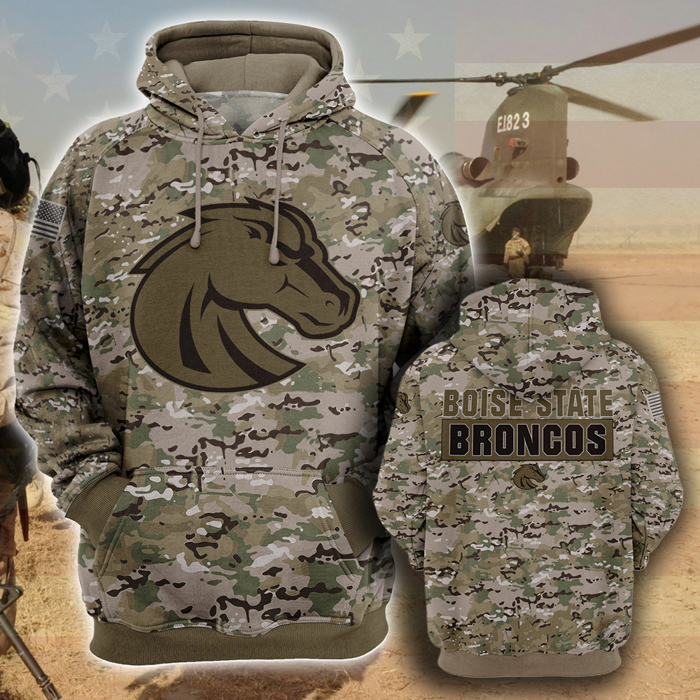 Boise State Broncos 3D Hoodie Camo Style Gift For Fans