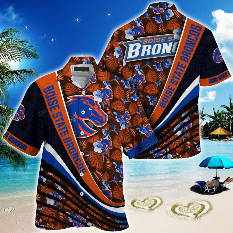 Boise State Broncos NCAA Summer – Hawaii Shirt For This Season – Gift For Sport Lovers With Tropical Flower Pattern