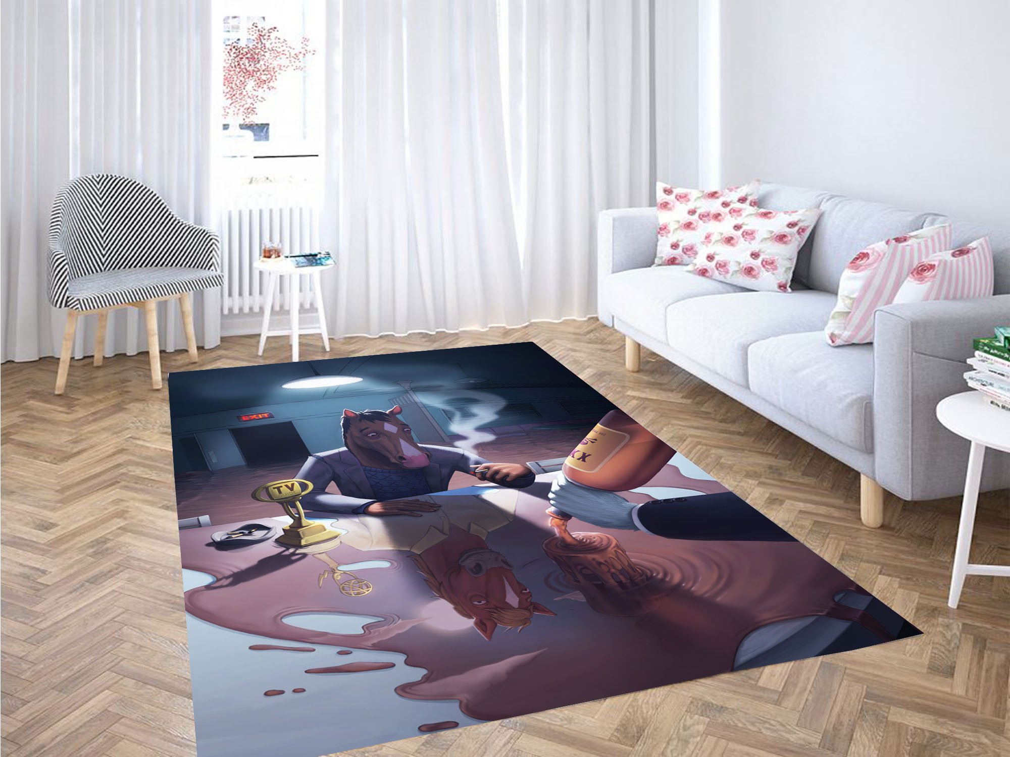 Bojack Horseman Digital Painting Carpet Rectangle Rug