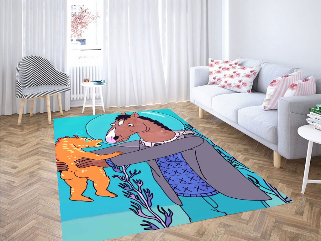 Bojack Horseman In The Sea Living Room Modern Carpet Rectangle Rug
