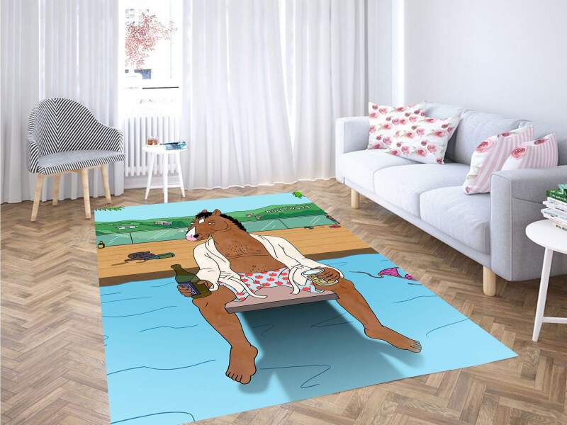 Bojack Horseman Pool Carpet Rectangle Rug