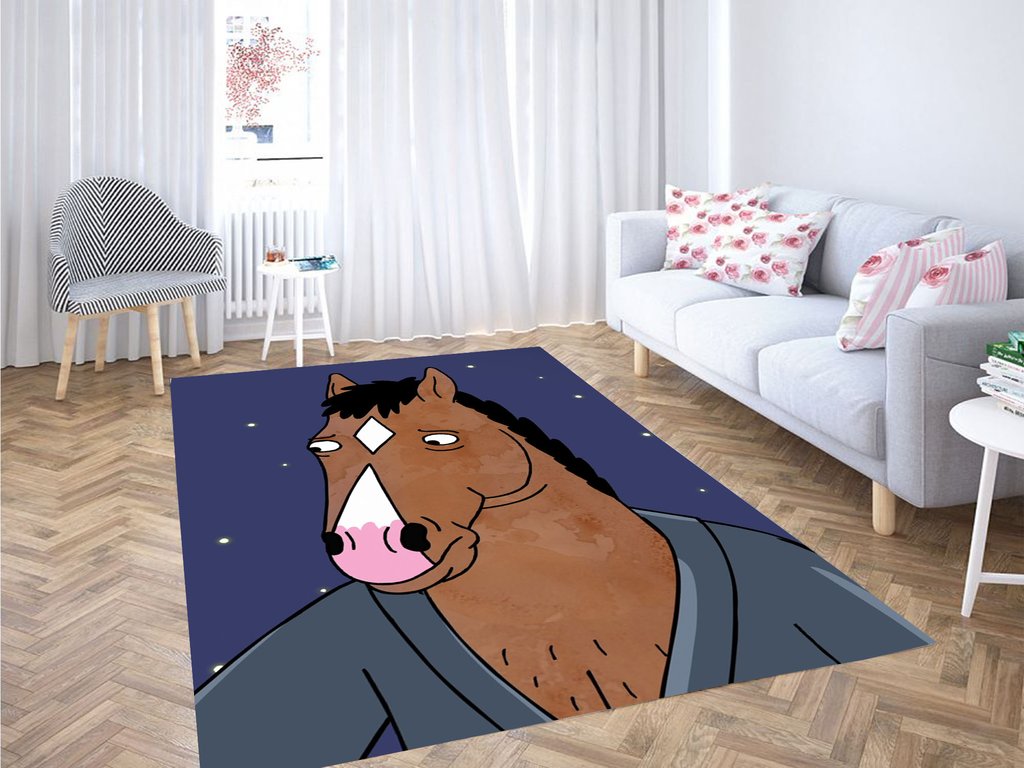 Bojack Horseman Sad Living Room Modern Carpet Rectangle Rug