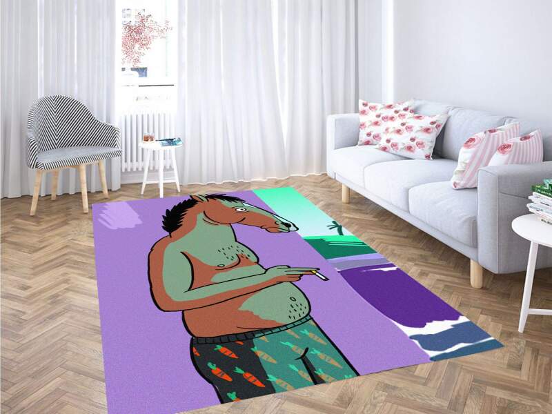 Bojack Horseman Smoking Carpet Rectangle Rug