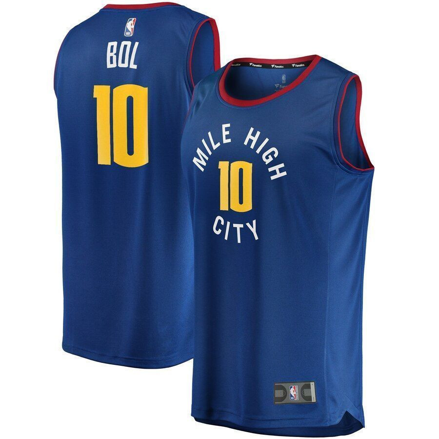 Bol Bol Denver Nuggets Fast Break Jersey Blue – Statement Edition