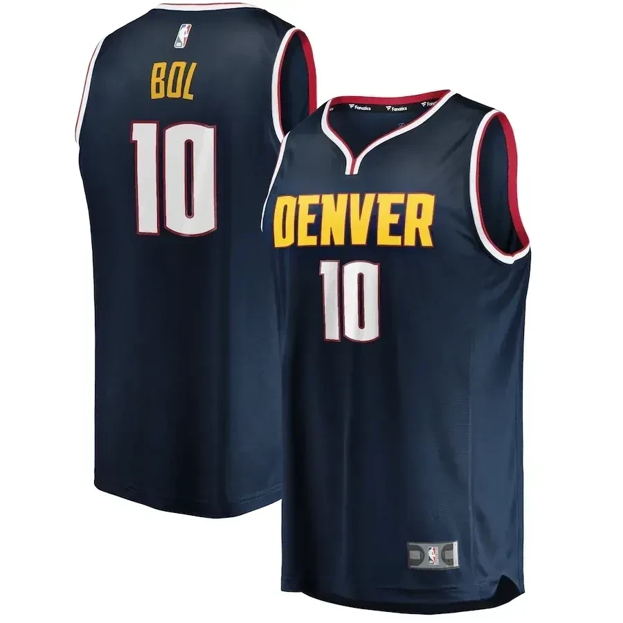 Bol Bol Denver Nuggets Fast Break Jersey Navy – Icon Edition