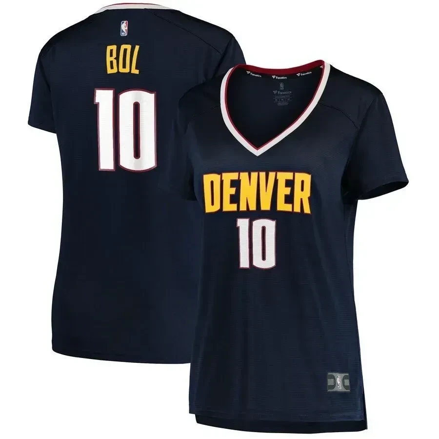Bol Bol Denver Nuggets Women’s Fast Break Jersey Navy – Icon Edition