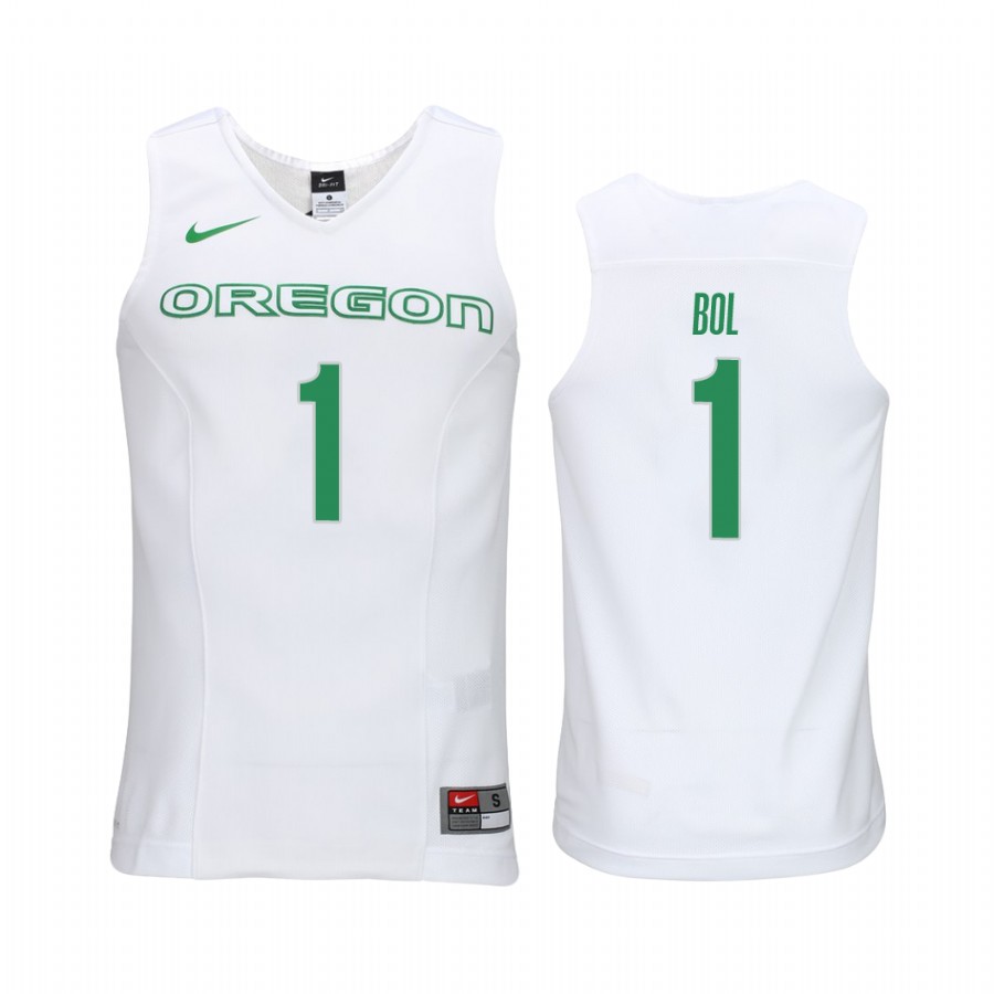 Bol Bol Oregon Ducks #1 Elite Performance College Jersey - White