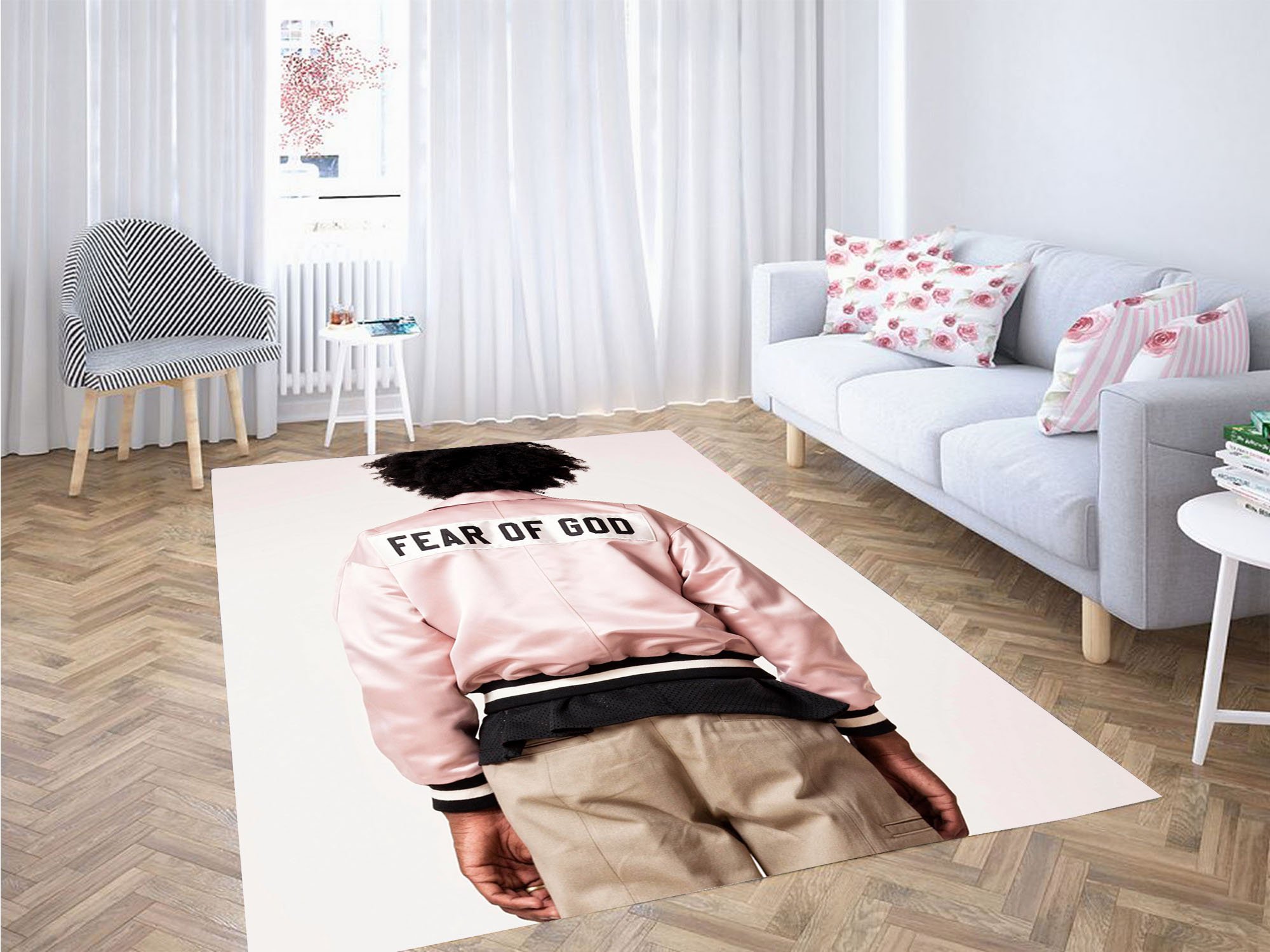 Bold Fear Of God Jacket Carpet Rectangle Rug
