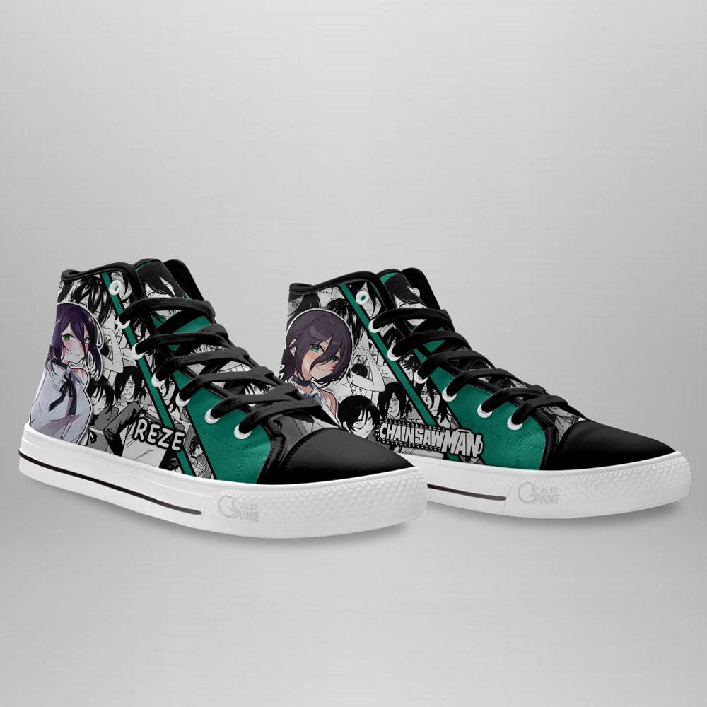 Bomb Girl Reze High Top Shoes Custom Manga Anime Chainsaw Man Sneakers