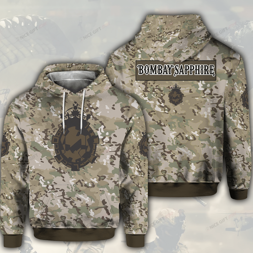 Bombay Sapphire Camouflage 3D Hoodie Gift For Fans