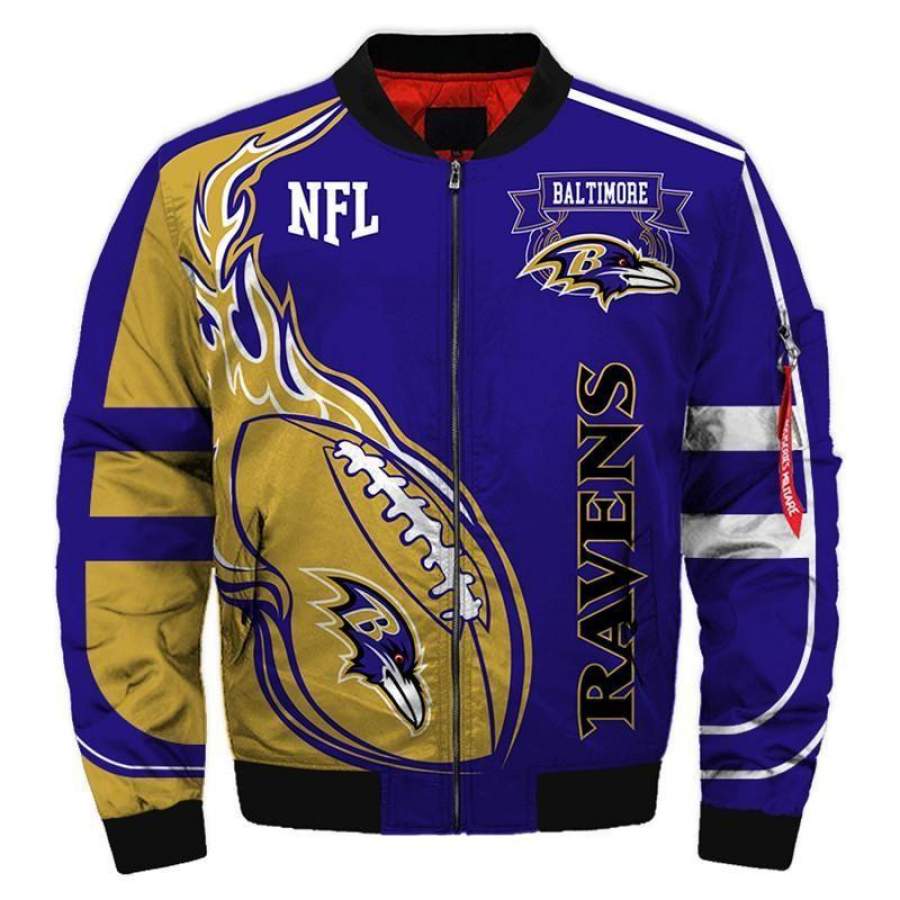 Bomber Jacket Baltimore Ravens Unisex 3D All Over Print