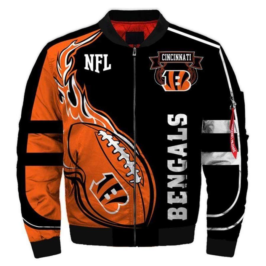Bomber Jacket Cincinnati Bengals Unisex 3D All Over Print