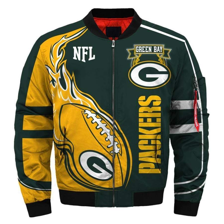 Bomber Jacket Green Bay Packers Unisex 3D All Over Print