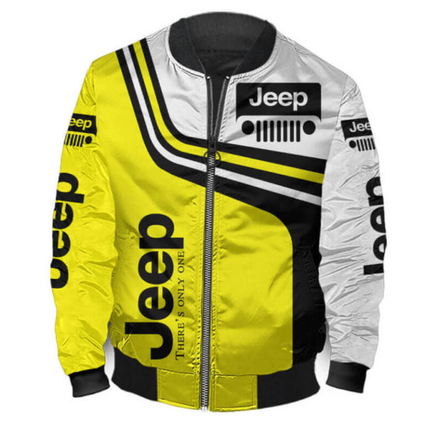 Bomber Jacket Jeep 3D Spring Autumn, Mens Casual Jacket
