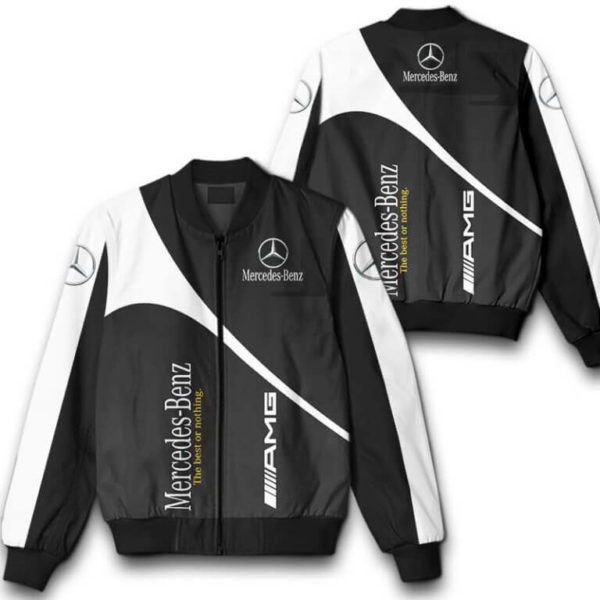 Bomber Jacket Mercedes, Mercedes 3D Spring Autumn, Mens Casual Jacket, Car Sports