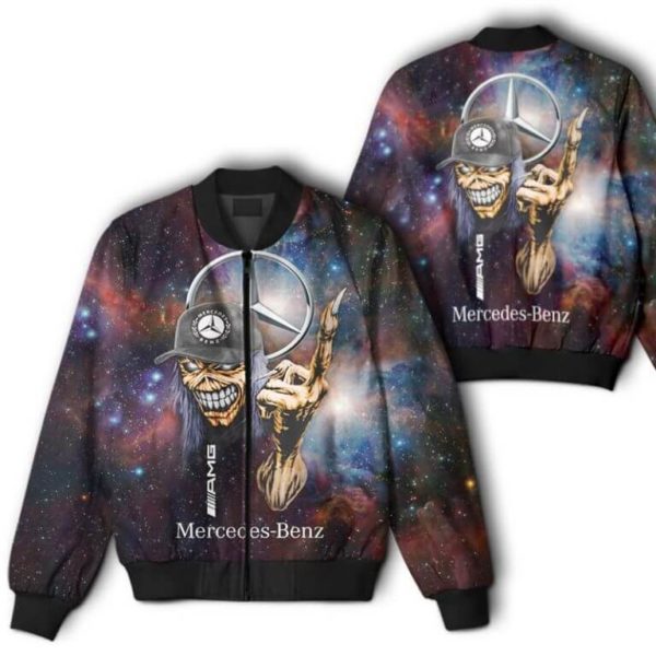 Bomber Jacket Mercedes, Mercedes 3D Spring Autumn, Mens Casual Jacket, Car Sports