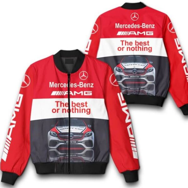 Bomber Jacket Mercedes, Mercedes 3D Spring Autumn, Mens Casual Jacket, Car Sports