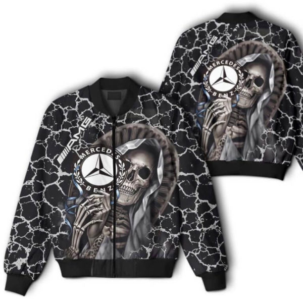 Bomber Jacket Mercedes, Mercedes 3D Spring Autumn, Mens Casual Jacket, Car Sports