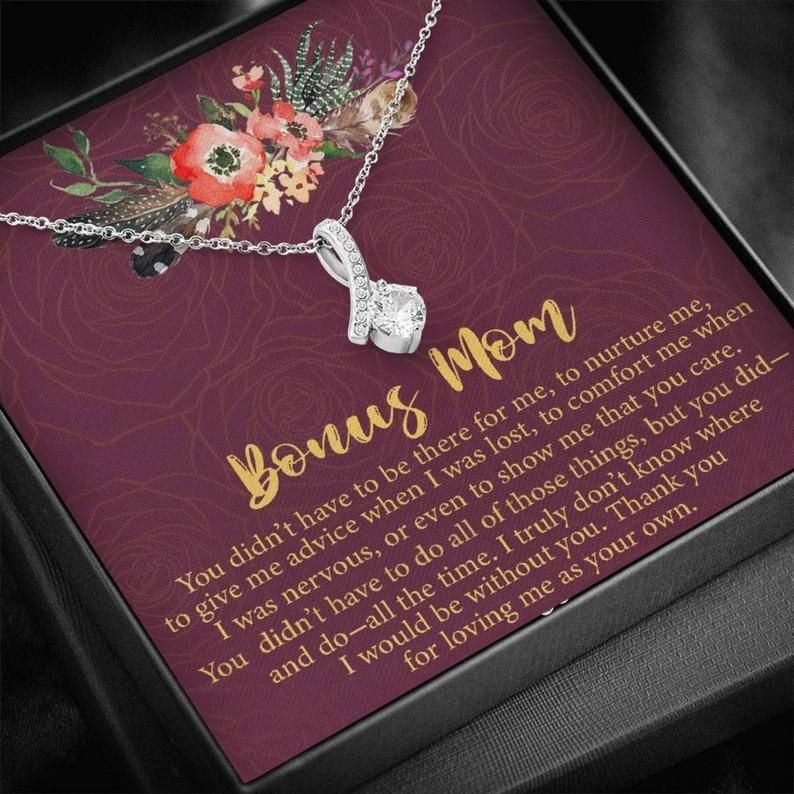 Bonus Mom Gift Alluring Beauty Necklace Present for Stepmom for Mother’s Day, Birthday Present, Gift for Bonus Mom
