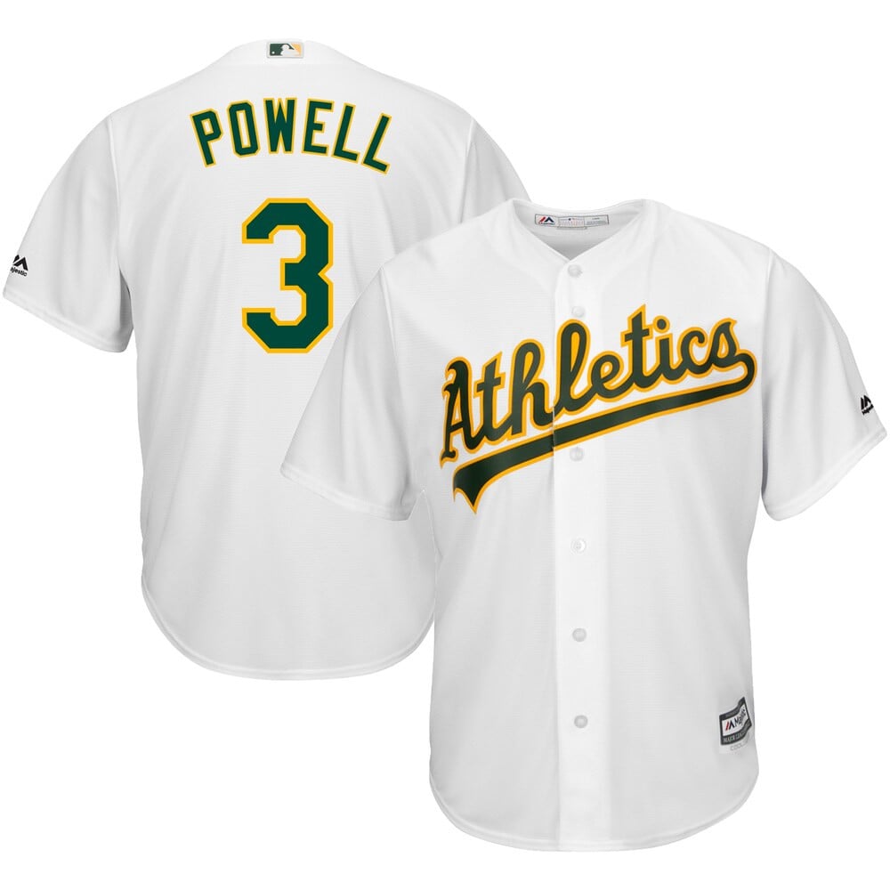 Boog Powell Oakland Athletics Majestic Home Cool Base Player Stitched Jersey – White