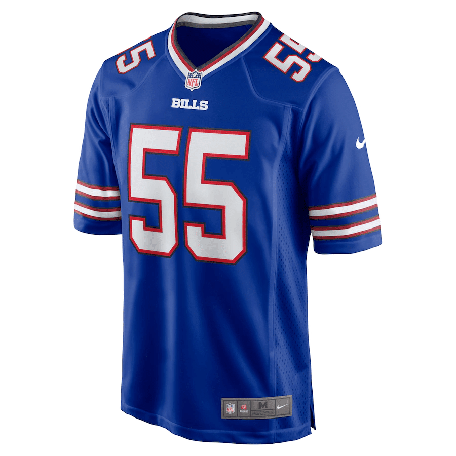Boogie Basham Buffalo Bills Game Stitched Jersey – Royal