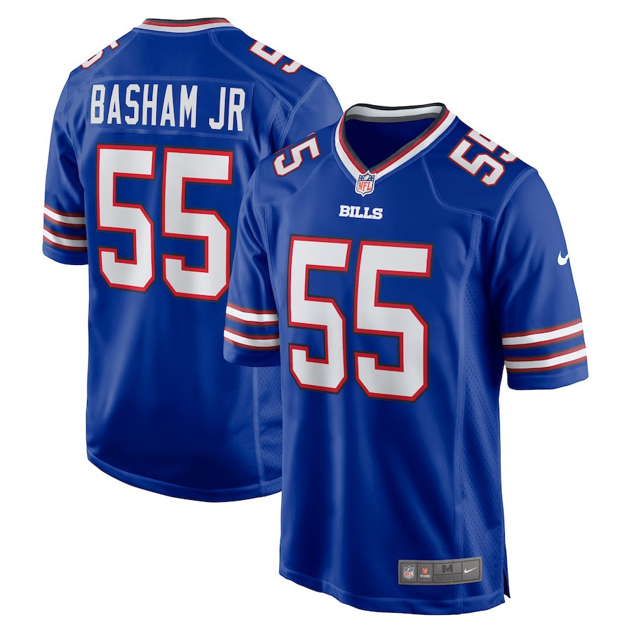 Boogie Basham Buffalo Bills Game Stitched Jersey – Royal