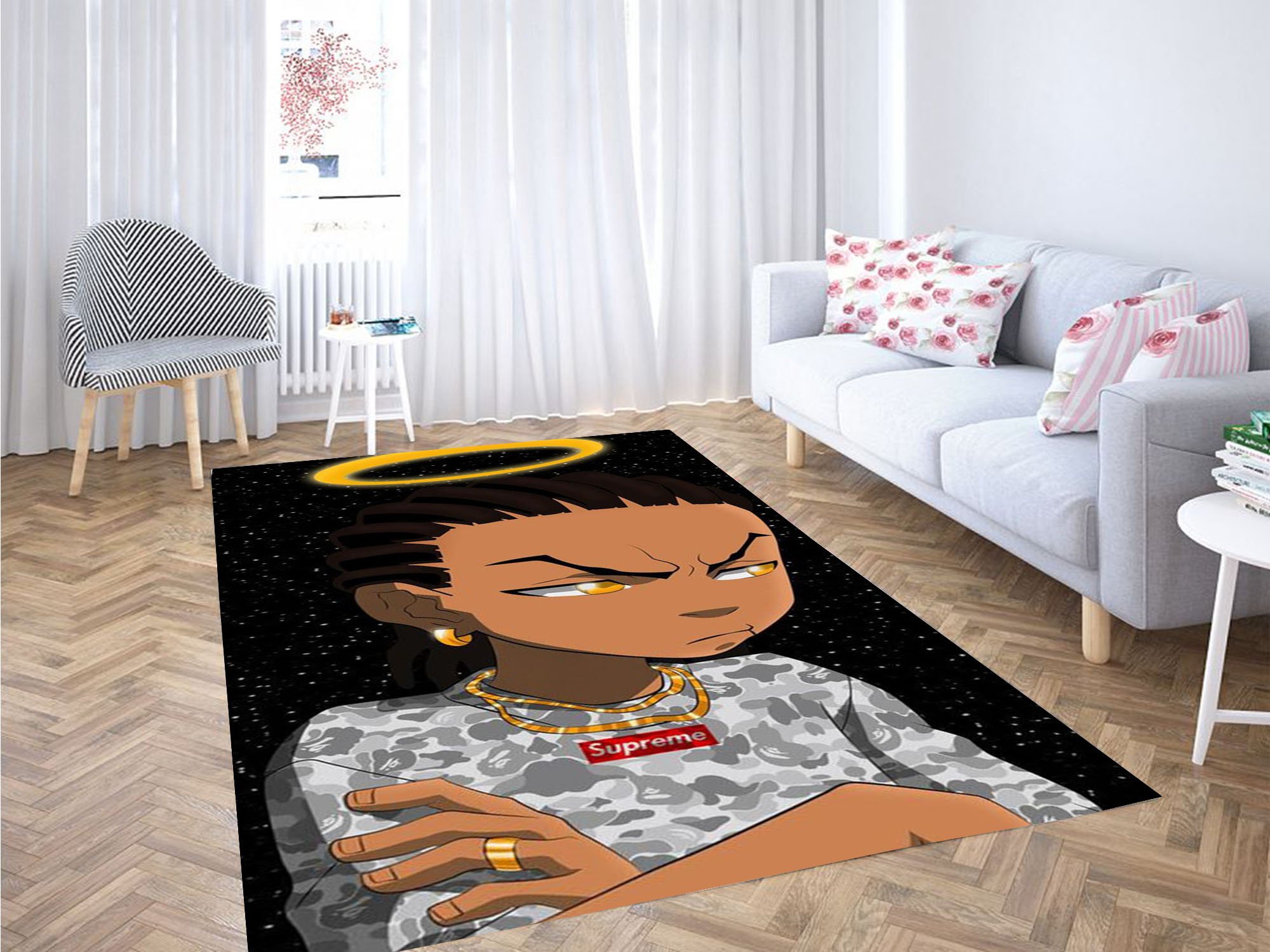 Boondocks Riley Backgrounds Carpet Rectangle Rug
