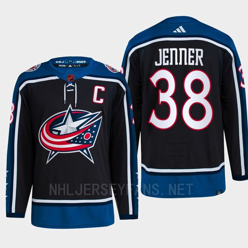 Boone Jenner 38 Reverse Retro 2.0 2022 Columbus Blue Jackets Navy Stitched Jersey Primegreen