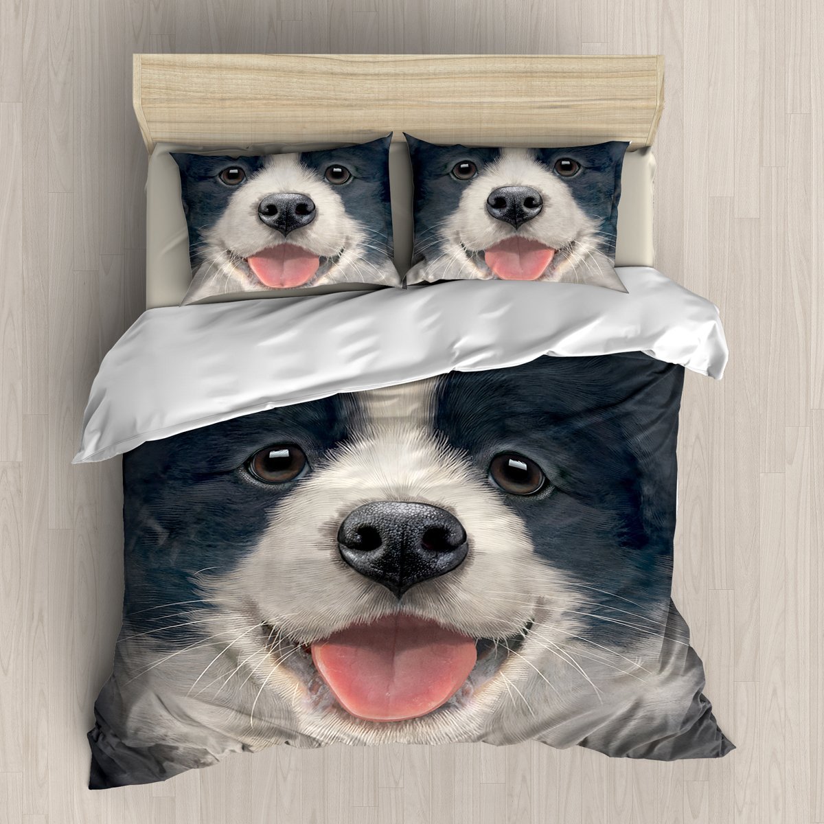Border Collie Puppy 3D Customized Duvet Cover Bedding Set