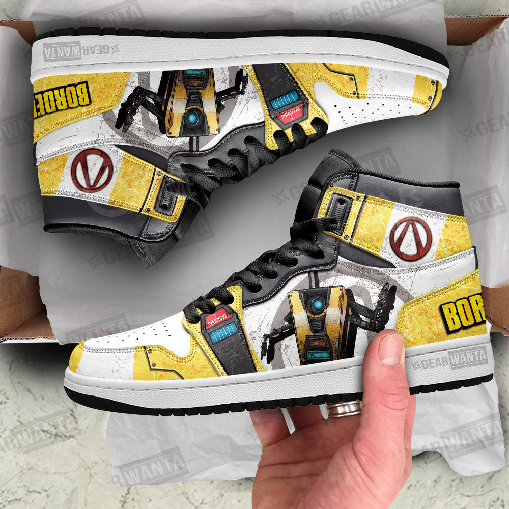 Borderland Claptrap Borderlands J1 Shoes For Fans Sneakers, Air Jordan Hightop