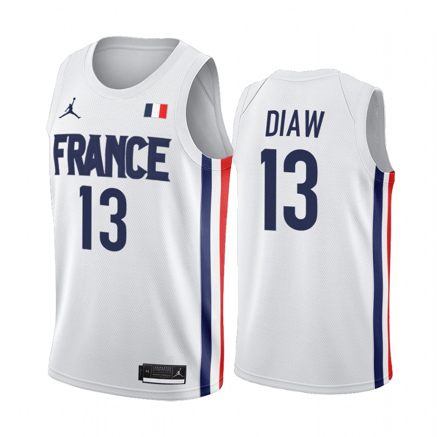Boris Diaw France #13 White Olymipcs Game 2006 NBA MVP Jersey