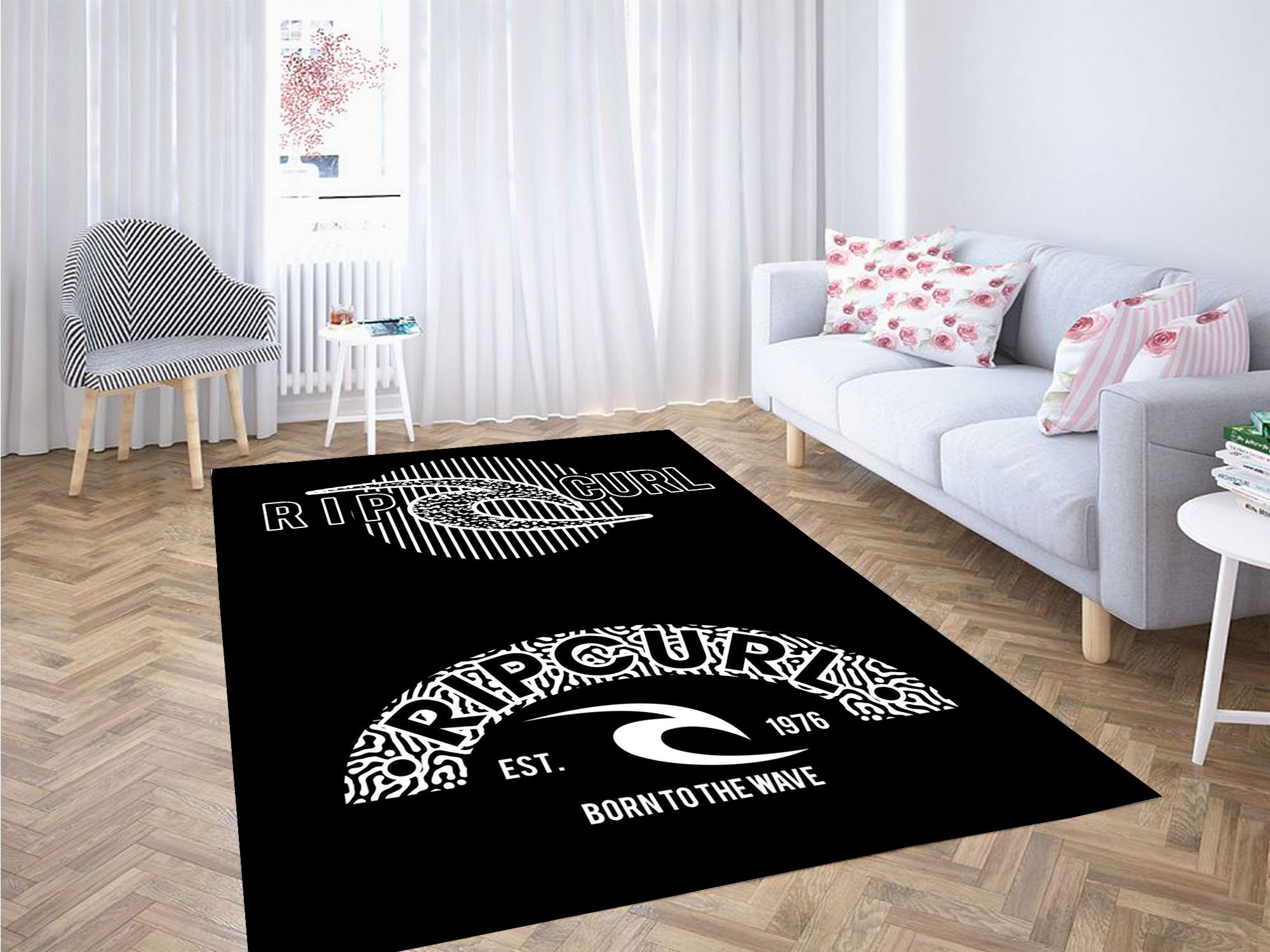 Born To The Wave Ripcurl Carpet Rectangle Rug